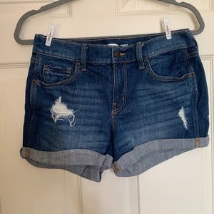 Old Navy - Boyfriend Mid-Rise Distressed Jeans Shorts – Size 2
